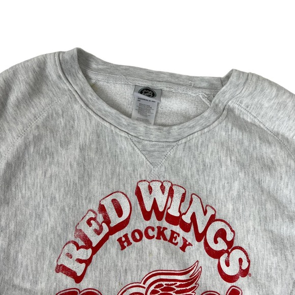Detroit Red Wings Sweatshirt Womens Extra Large Gray Crew Neck NHL Hocky Logo - Picture 3 of 9